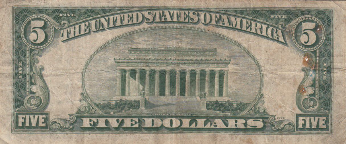 Banknote USA 5 Dollars Lincoln - Yellow seal 1934 A - Fine - P.414 AY