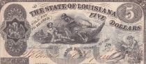 USA 5 Dollars State of Louisiana - 1862 - Baton Rouge - number 528