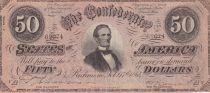 USA 50 Dollars Jefferson Davis - 1864 - Serial 62674