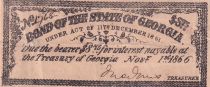 USA 8.75 Dollars - Confédérate States - Bond of the state of Georgia - 1866