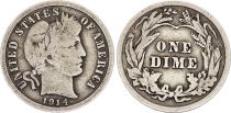 USA Dime Barber - 1914 - Silver