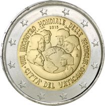 Vatican 2 Euros Commémo. VATICAN 2015 - Rencontre mondiale des familles