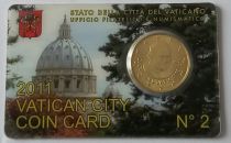 Vatican 50 Centimes Euros 2011 - Sous Blister - Coincard n°2