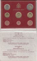 Vatican City State Set of 8 coins from a proof set - 2004 - Pope John Paul II