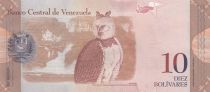 Venezuela 10 Bolivares - Cacique Guaicapuro - Harpy eagle - 19-08-2014 - Letter Y