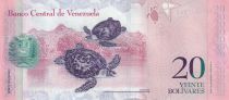 Venezuela 20 Bolivares, Luisa Caceres de Artsmendi - Tortles - 29-10-2013 - Letter W