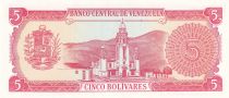 Venezuela 5 Bolivares - Simon Bolivar - F de Miranda - 1989 - Serial D - P.70b