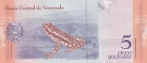 Venezuela 5 Bolivares - Simon Bolivar - Frog - 15-01-2018 - Letter F