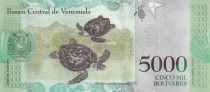 Venezuela 5000 Bolivares, Luisa Caceres de Artsmendi - Tortles -13-12-2017 - Serial D6