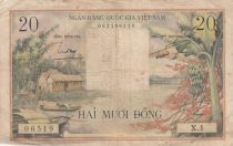 Vietnam South 20 Dong - Hai Muoi Dong - Farmer - Serial X.1 - 1956