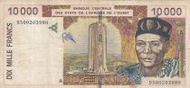 West AFrican States 10000 Francs BCEAO - building - Bridge 1998 - A  Cote d\'Ivoire