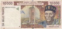 West AFrican States 10000 Francs BCEAO - building - Bridge 1998 - A  Cote d\'Ivoire