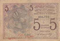 Yugoslavia 5 Dinara - Helmated man- 1919 - Serial C.002