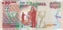 Zambia 20000 Kwacha - Eagle - Black Lechwe - 2006 - P.47c